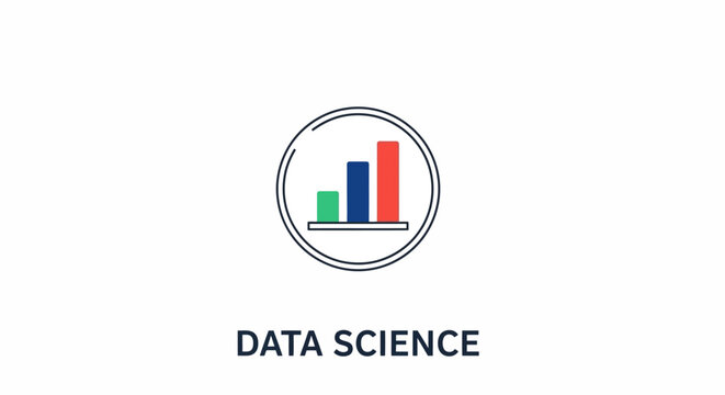 Data Science Bar Chart Icon.