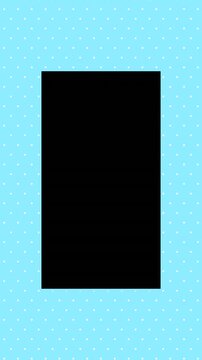 Animated Seamless Pattern Of White Dots Scrolling Up On A Bright Blue Background With Transparent Text Area In Center, Seamless Loop, Codec ProRes 4444 with alpha channel, 9:16 Vertical Video