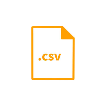 CSV File Icon - Simple Flat Icon for Data Management and Technology