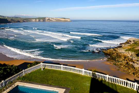 Villa or hotel with pool on the magnificent Cantabrian coast