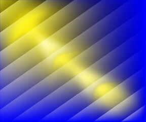 Fototapeta premium Dynamic striped pattern featuring glowing yellow orbs on a gradient blue and white geometric backdrop