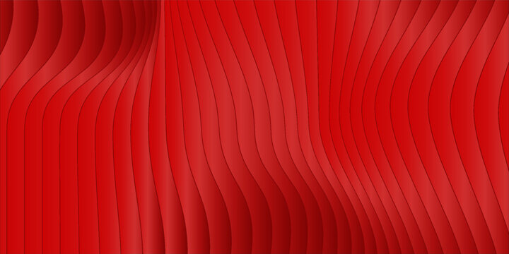 Abstract red wave background with 3D fluid gradient shapes. Elegant dynamic curvy lines for corporate identity, web landing page, and modern presentation backdrop. Vector illustration.