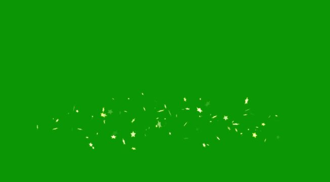 2D Twinkle sparkle stars Glowing Yellow Stars animation in the night sky, smoke explosion, comic manga flashes, particle magic sparkling glitter star Dynamic Gold Star Particle  Burst Green Screen