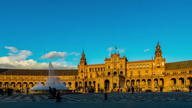 Spain Square in Maria Luisa Park, Seville, Spain