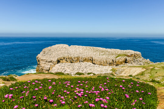 Magnificent landscape of a hotel in the Cantabria region of Spain