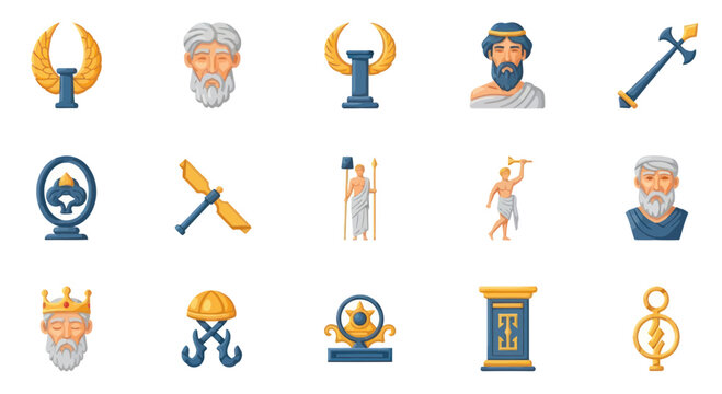 Ancient Greek Mythology Icons: Gods, Symbols, and Artifacts