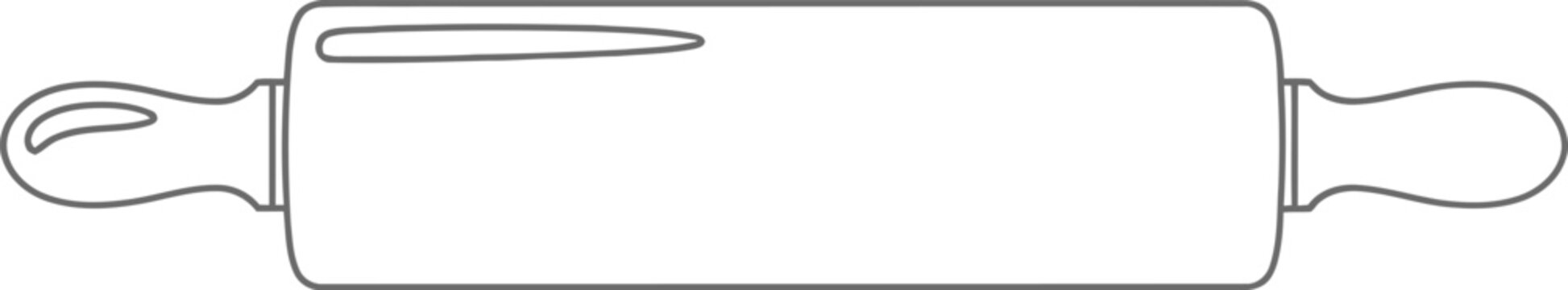 Baking rolling pin line art with a clean line