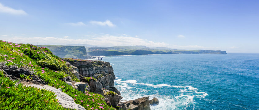 Magnificent landscape of a hotel in the Cantabria region of Spain