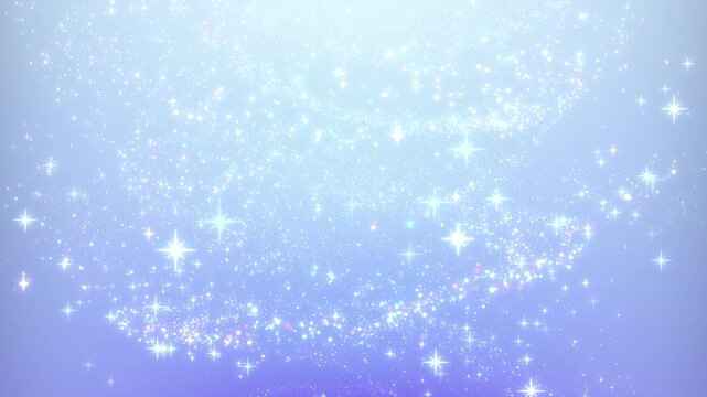 キラキラの粒子がゆっくり上昇するループ背景動画（青・抽象・パーティクル） / A looping background video featuring sparkling particles slowly rising (blue, abstract, particle effect)