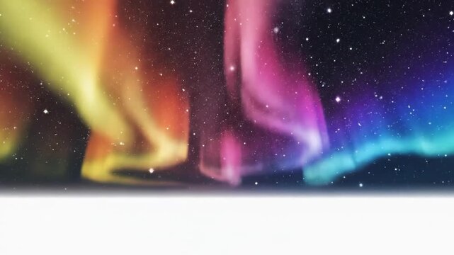 Vibrant feet against a colorful starry night sky