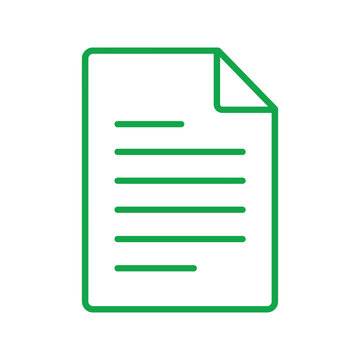 Minimalist green document icon