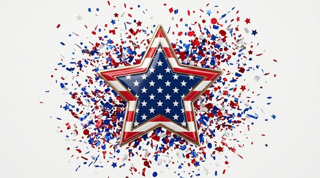 american flag star