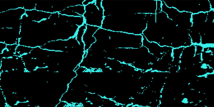 High-impact abstract background featuring vibrant cyan blue lightning or crackle textures across a deep black field.