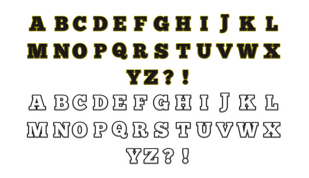 Latin Alphabet Letters Symbols