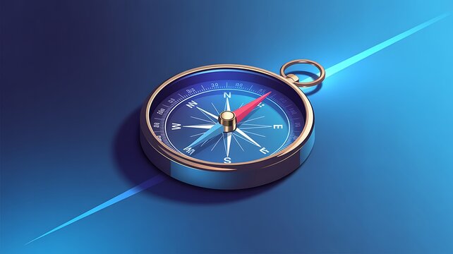 compass on a white background