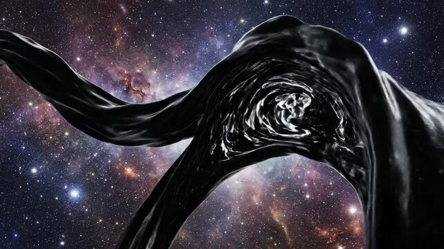 Dark Cosmic Void Creature in Nebula