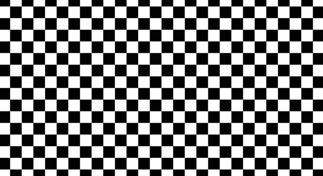 Black and White Checkerboard Seamless Pattern Background. Illustration Vector