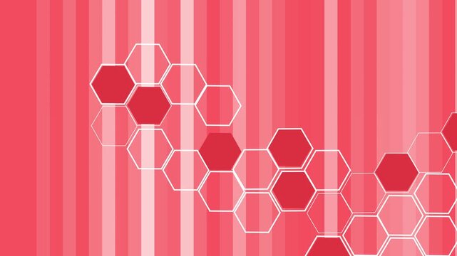 Abstract hexagonal geometric background animation