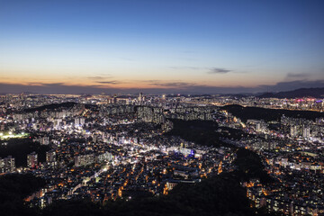 Obraz premium 빌라,아파트,시내,관악산,관악구,서울