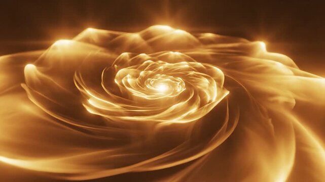 Golden Spiral Flower Bloom