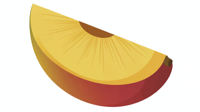 Mango fruit slice with yellow and red skin