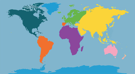 A colorful illustration of a world map (3) © Hardi