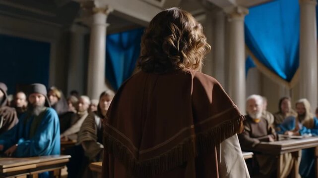 Biblical Scene of Judas the Treasurer Turning Against Jesus