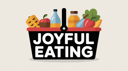 Naklejka premium Joyful Eating A Vibrant Shopping Basket Filled with Fresh Fruits and Healthy Foods, Promoting a Wholesome Lifestyle