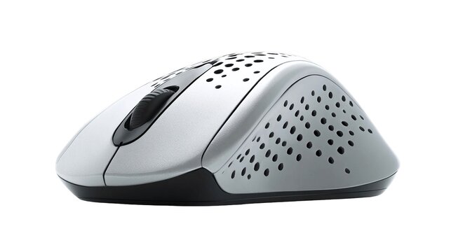 Ergonomic wireless computer mouse with perforated design input device handheld