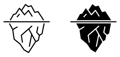 iceberg icon arctic white background © vectomix