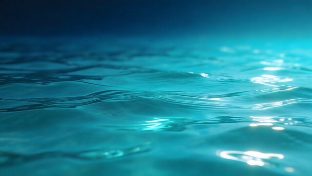 Ripples on blue water surface