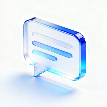 Isometric view of a single message  icon