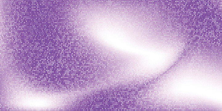 Peaceful purple spiritual background with glowing star dust halftone texture.