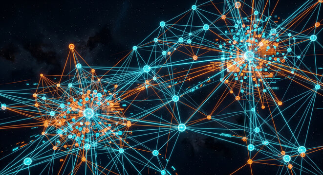 Abstract Hyper-Connected IoT Network with Glowing Nodes
