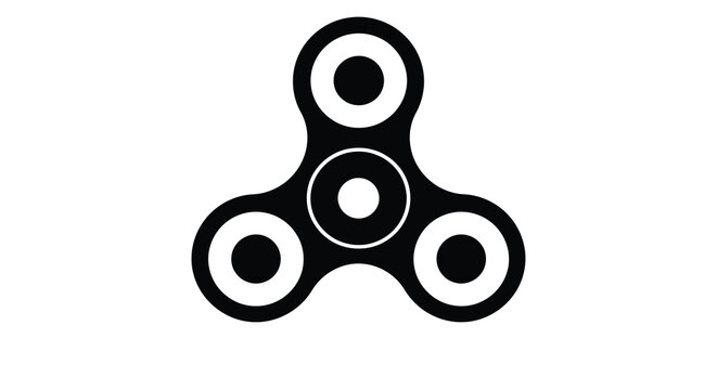 fidget spinner silhouette high quality professional detailed modern