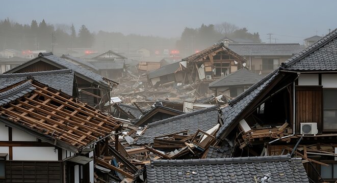Earthquake aftermath.