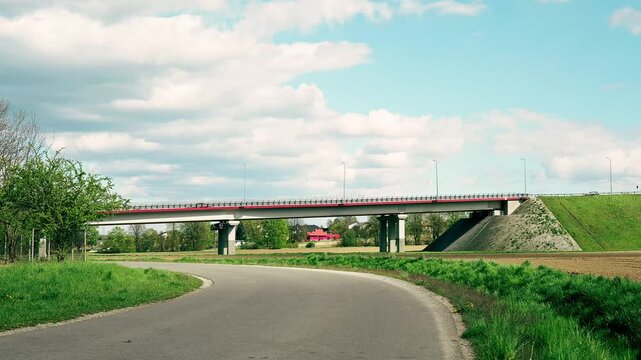 Cars on bridge 