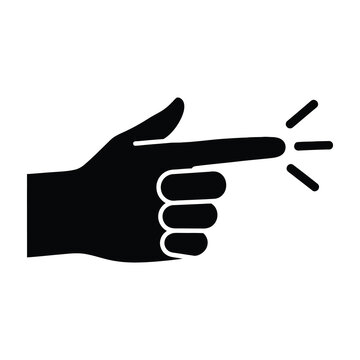 Hand pointing with spark gesture