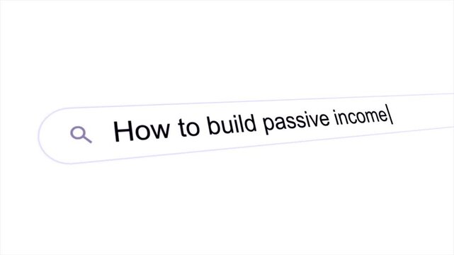 How to Build Passive Income Text Typing on Search Bar Animation