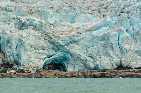 Blue ice detail of Nordenski&ouml;ldbreen glacier