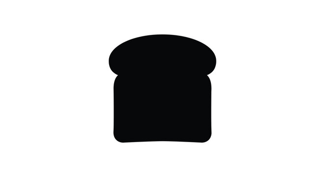 slice of bread silhouette high quality professional detailed