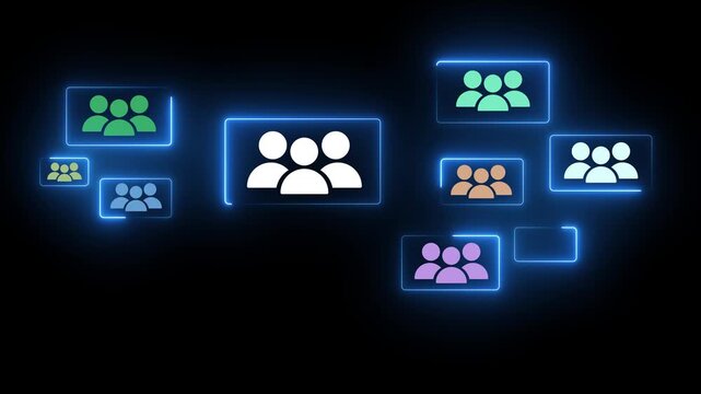 Niche marketing and personalization concept. Marketing segmentation strategy and consumer analysis. Marketer using laptop computer to analyze target customer data. 4K motion video animation.