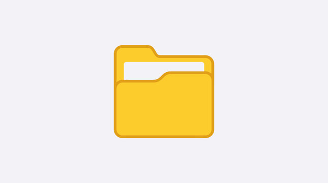 A yellow folder icon is shown on a white background in a graphic illustration.