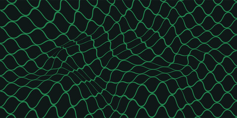 Mesh texture for fishing nets. Seamless pattern for sportswear or soccer goal, volleyball net, basketball hoop, hockey, athletics. Abstract net green background for sports. © Rania