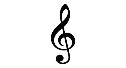 Obraz premium treble clef silhouette high quality professional detailed modern