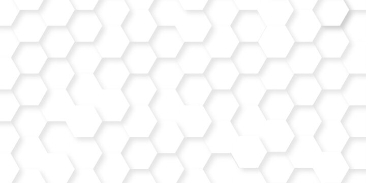 White paper texture abstract grid tile seamless hexagon wall creative metal business wallpaper texture background.