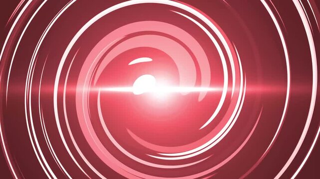 Monochrome concentric spiral with central flare background animation