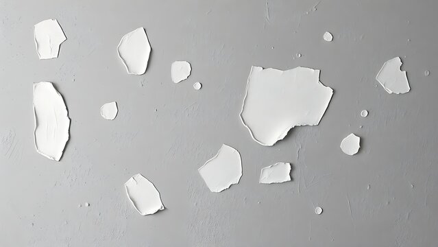 spackle. A textured grey wall with patches of white spackle in various drying stages. safety posters, maintenance manuals, designed for industrial assembly lines and welding operations.