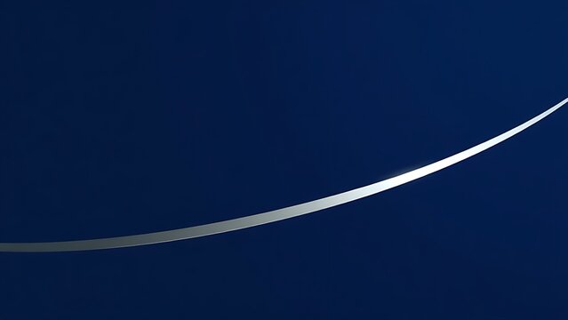 applicability. A silver curve cutting across a deep blue background, conveying speed and motion. event key visuals, club posters, designed for sports event promotions and stadium branding.