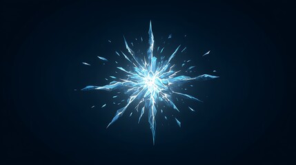 Obraz premium Two illustration backgrounds of electric energy explosions with blue flashes